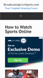Mobile Screenshot of broadcastinglivesports.com